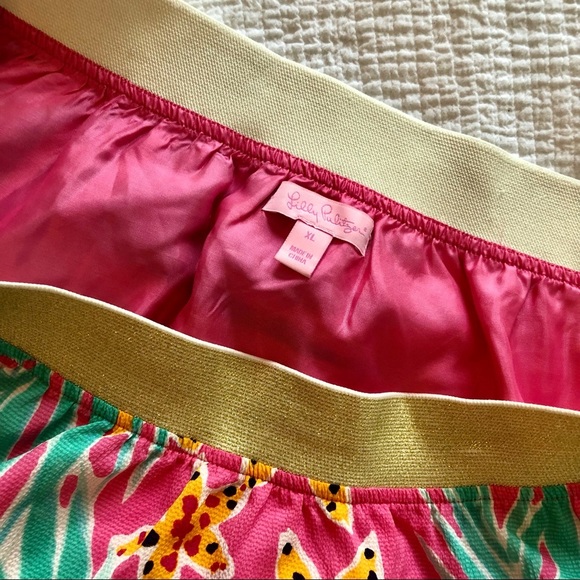 NWOT Lilly Pulitzer pink and green patterned skirt - Picture 4 of 6